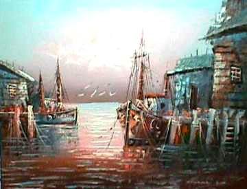 Seascape oil painting