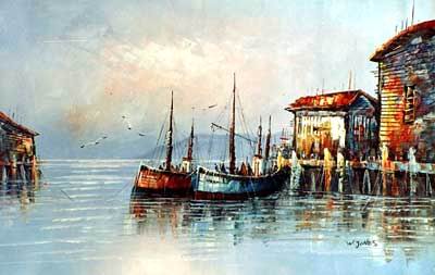 Seascape oil painting