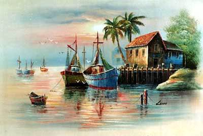 Seascape oil painting