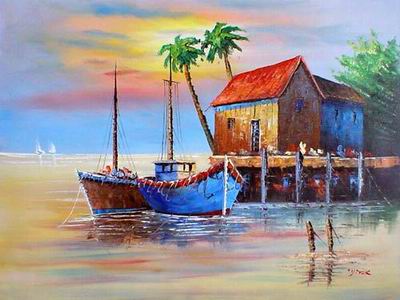 Seascape oil painting