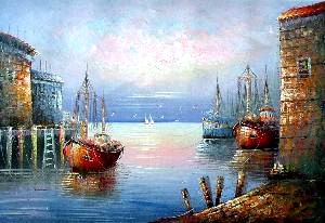 Seascape oil painting