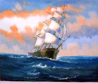 Seascape oil painting