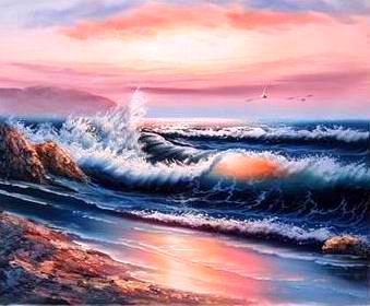 Seascape oil painting