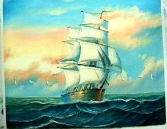 Seascape oil painting