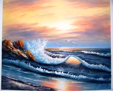 Seascape oil painting
