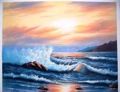 Seascape oil painting