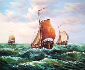 Seascape oil painting