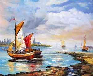 Seascape oil painting