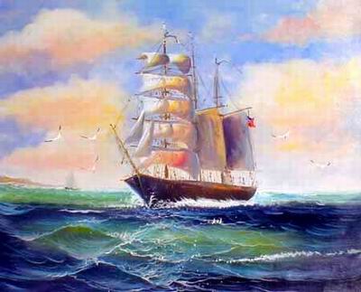 Seascape oil painting