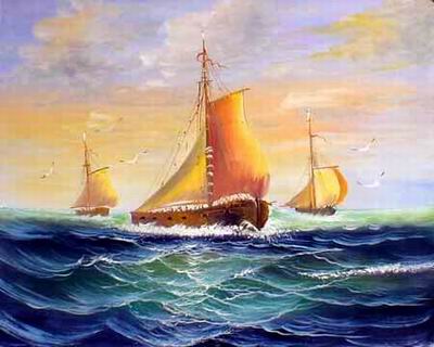 Seascape oil painting