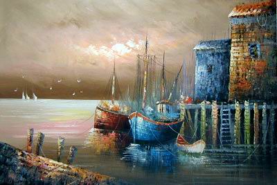 Seascape oil painting