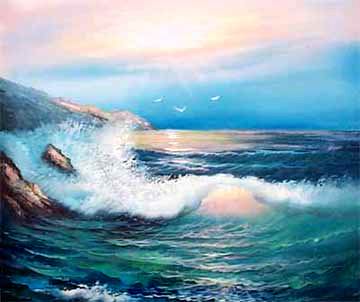 Seascape oil painting