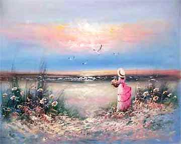 Seascape oil painting