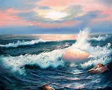 Seascape oil painting