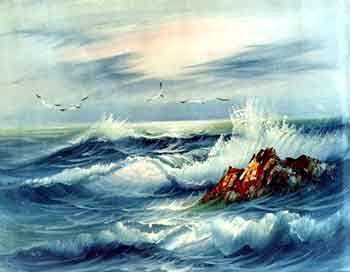 Seascape oil painting