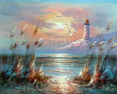 Seascape oil painting