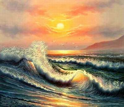 Seascape oil painting