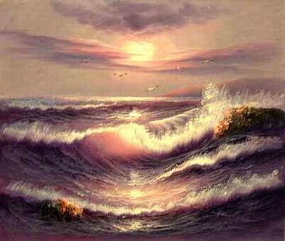 Seascape oil painting