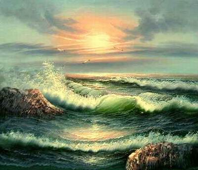 Seascape oil painting