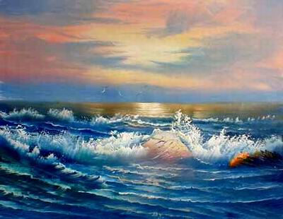 Seascape oil painting