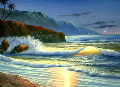 Seascape oil painting