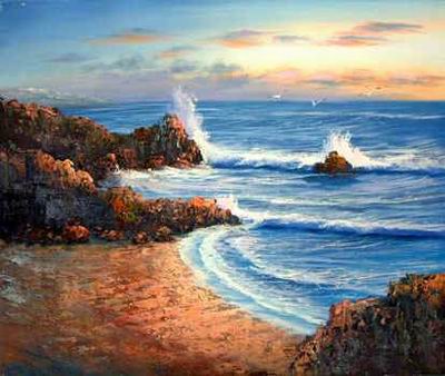 Seascape oil painting