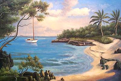 Seascape oil painting