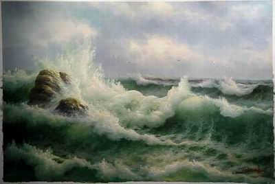 Seascape oil painting