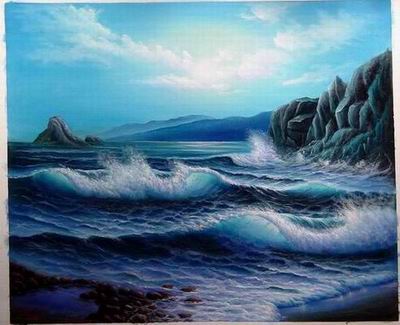 Seascape oil painting