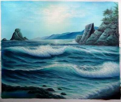 Seascape oil painting