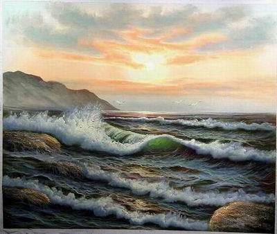 Seascape oil painting
