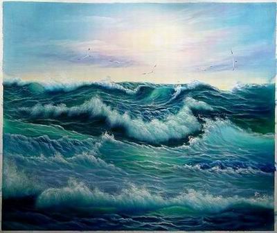 Seascape oil painting
