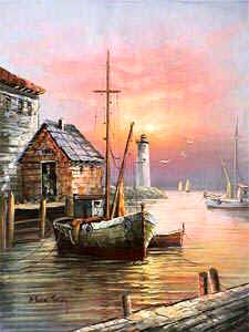 Seascape oil painting