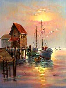 Seascape oil painting