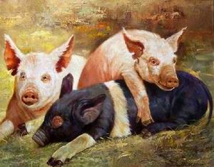 Animal oil painting