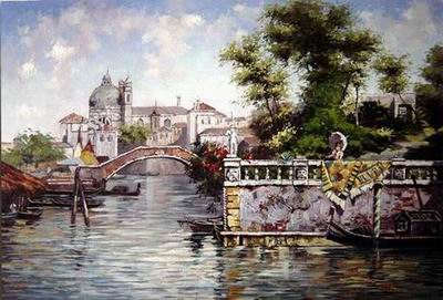 Building oil painting