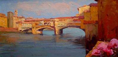 Building oil painting