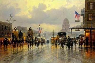 Building oil painting