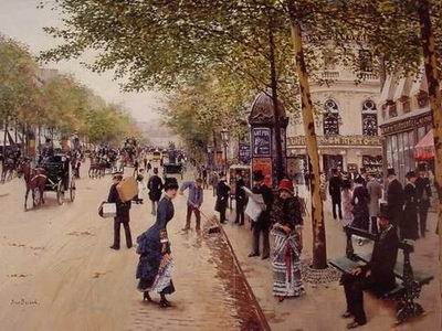 Building oil painting