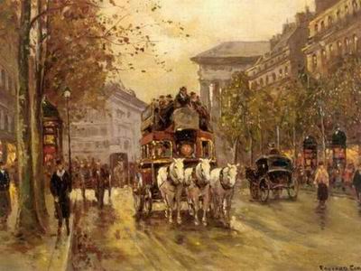 Building oil painting