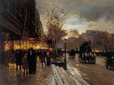 Building oil painting