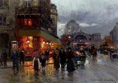 Building oil painting