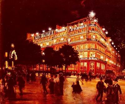 Building oil painting