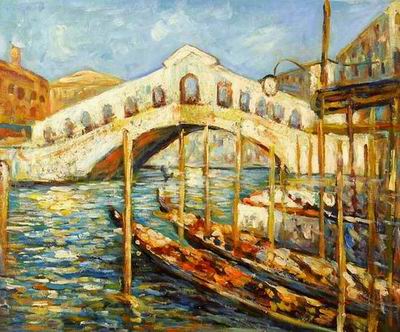 Building oil painting