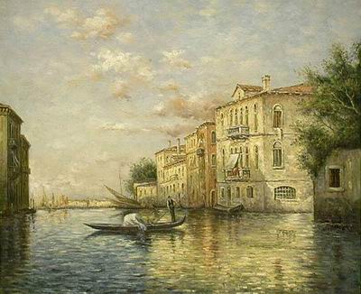 Building oil painting