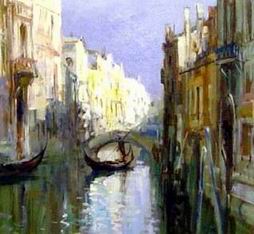 Building oil painting