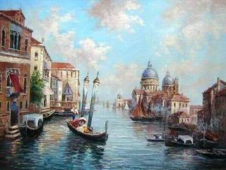 Building oil painting