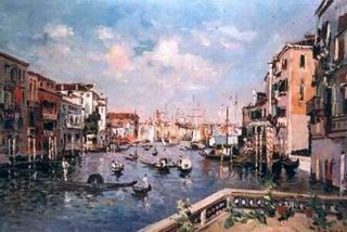 Building oil painting