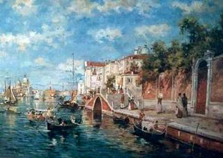 Building oil painting