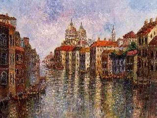 Building oil painting